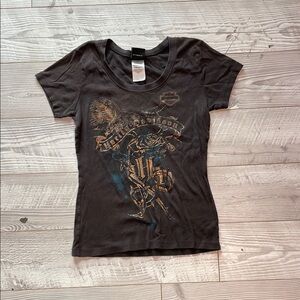 Harley-Davidson Black Short Sleeve Graphic Tees